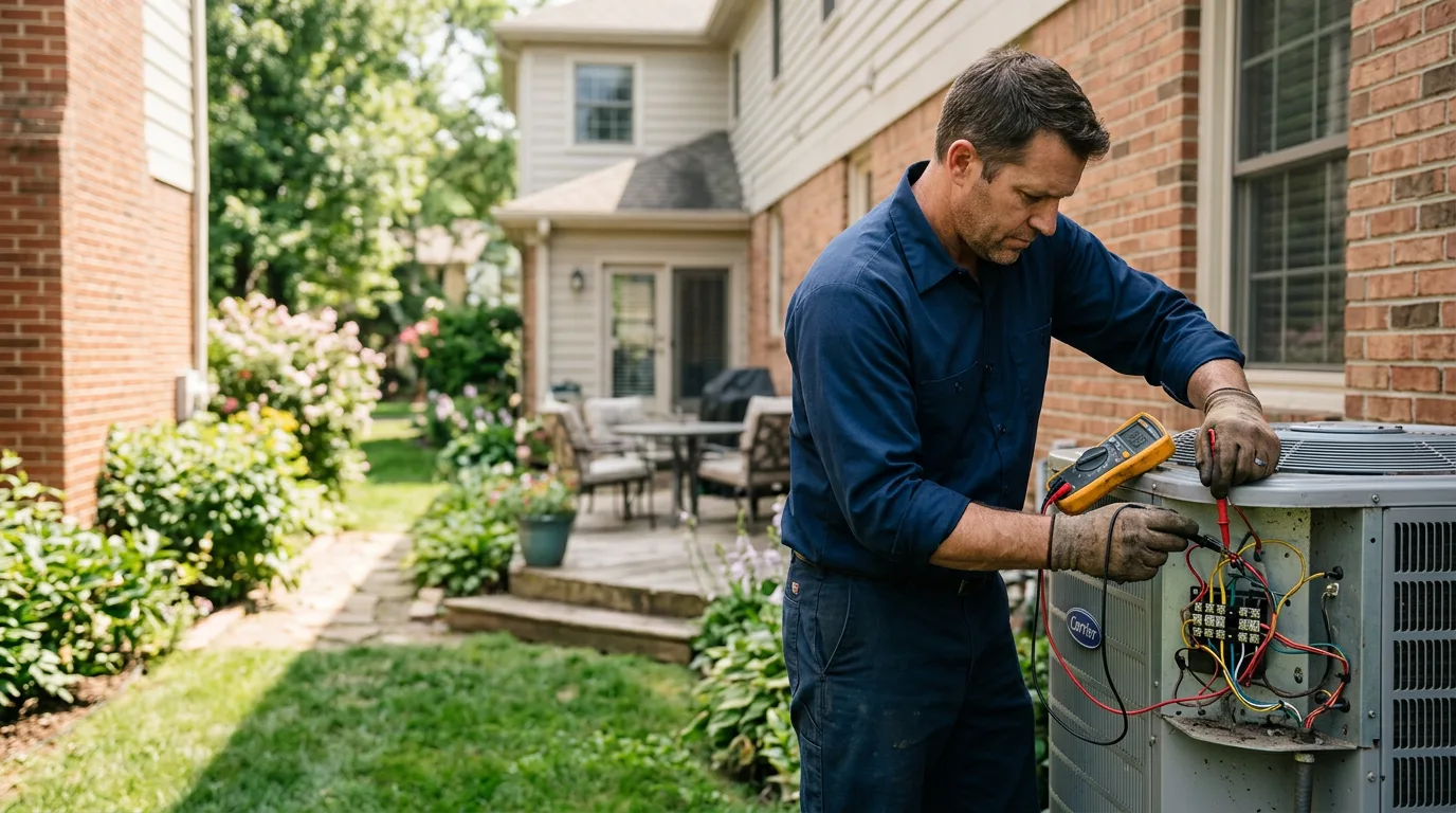 HVAC technician working near Braggs, OK